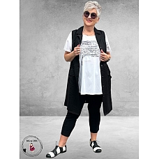 GOZZIP Waistcoat Mouna Zwart